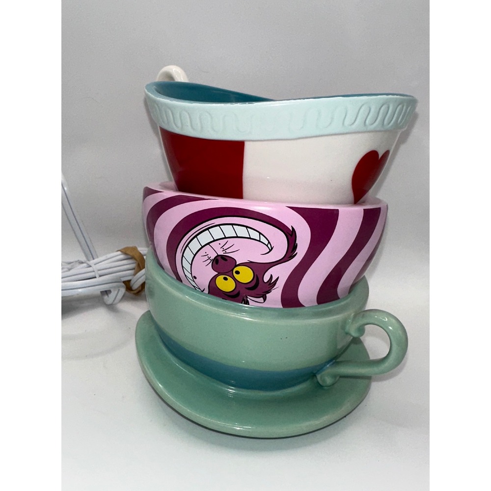 Scentsy Disney Alice in Wonderland Wax Warmer Stacked Teacups Were All Mad Here - Picture 2 of 8